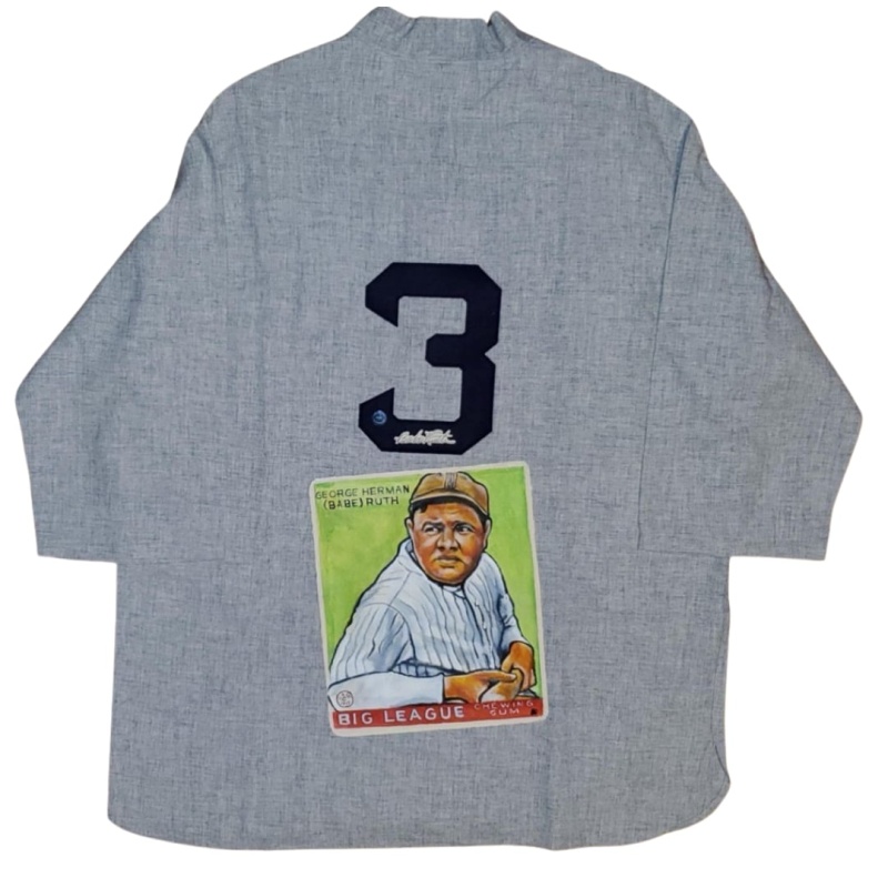 BABE RUTH New York Yankees Original AUTO 1/1 Painted 1933 GOUDEY 4pc Jersey Set