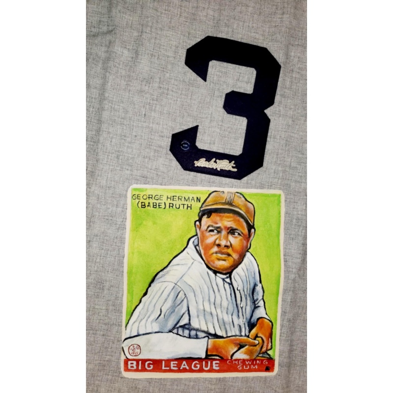 BABE RUTH New York Yankees Original AUTO 1/1 Painted 1933 GOUDEY 4pc Jersey Set