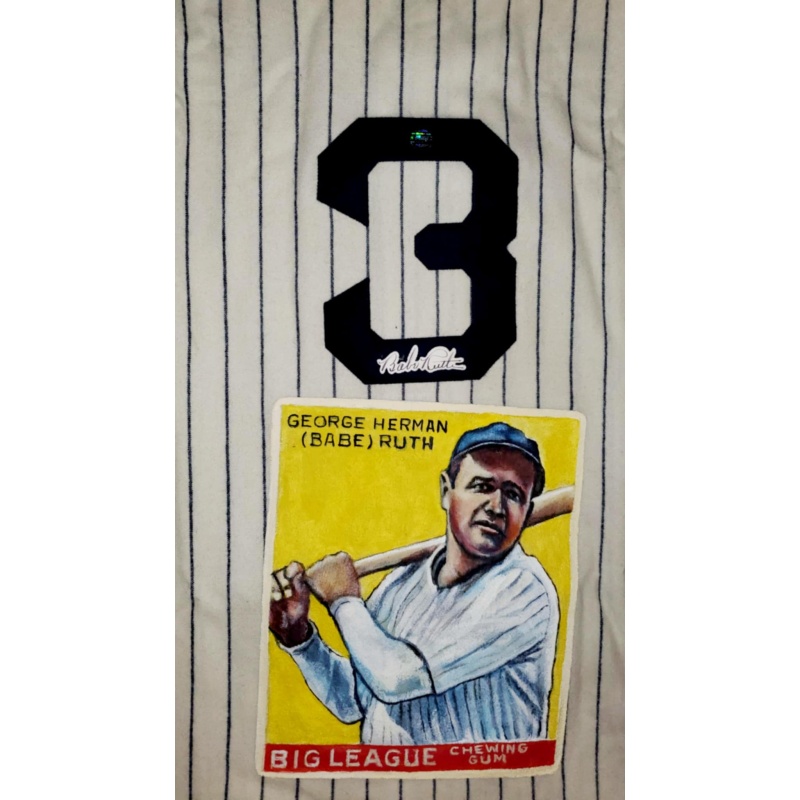 BABE RUTH New York Yankees Original AUTO 1/1 Painted 1933 GOUDEY 4pc Jersey Set