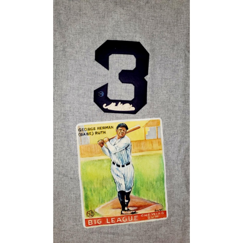 BABE RUTH New York Yankees Original AUTO 1/1 Painted 1933 GOUDEY 4pc Jersey Set