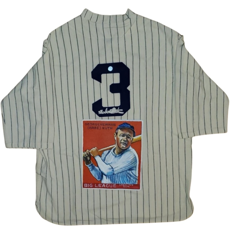 BABE RUTH New York Yankees Original AUTO 1/1 Painted 1933 GOUDEY 4pc Jersey Set