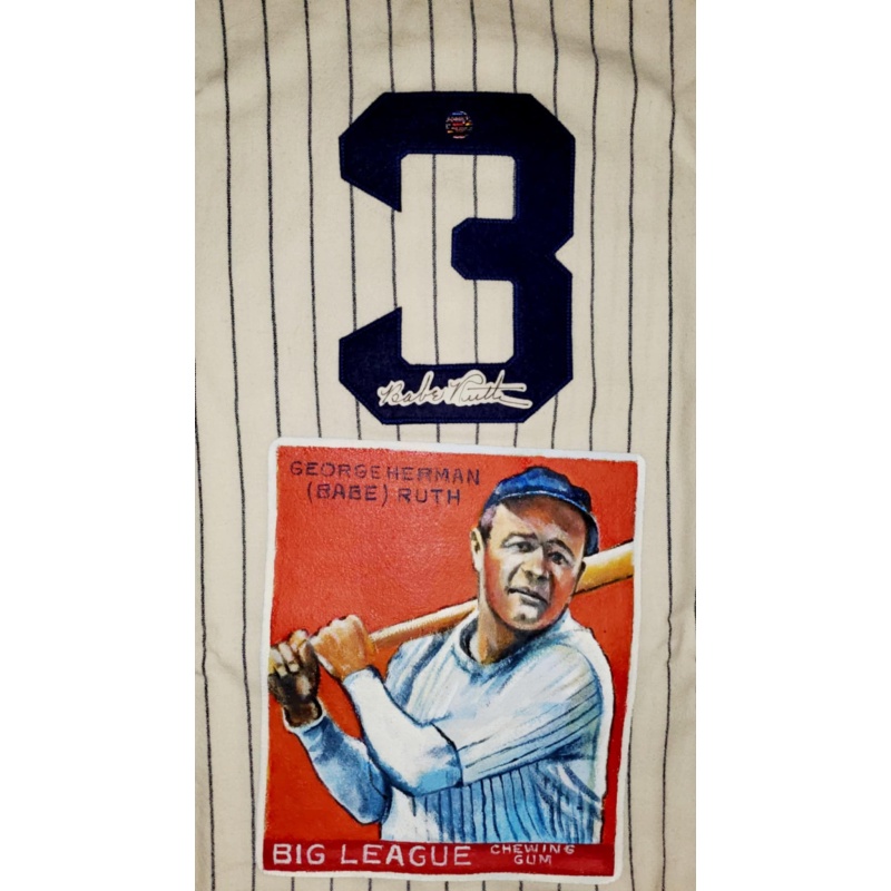 BABE RUTH New York Yankees Original AUTO 1/1 Painted 1933 GOUDEY 4pc Jersey Set