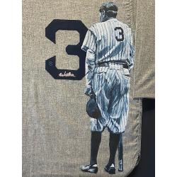 Deluxe Framed Babe Ruth Thank You NY Signed & Hand Painted Custom 1/1 New York Yankees Vintage Wool Jersey