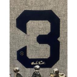 Deluxe Framed Babe Ruth The King Signed & Hand Painted Custom 1/1 New York Yankees Vintage Wool Jersey