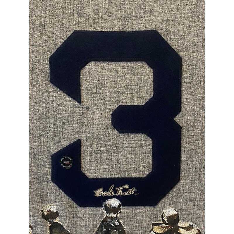 Babe Ruth New York Yankees 35x43 Custom Framed Jersey 7xWorld
