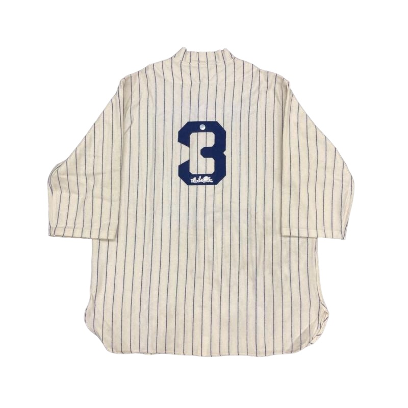 The Great Bambino Babe Ruth (deceased 1948) Signed New York Yankees Vintage Wool 1927 Model Jersey