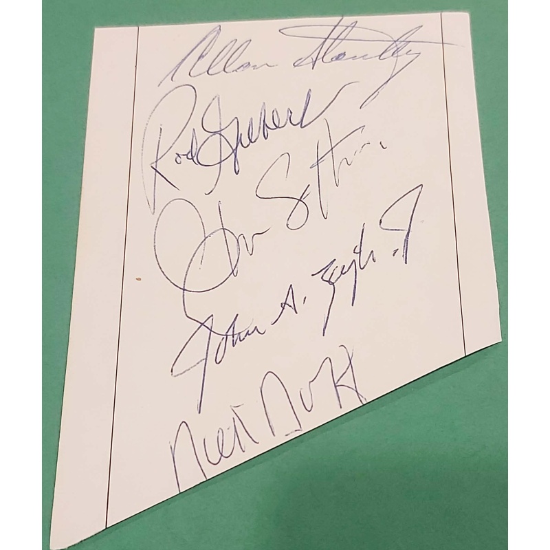 Allan Stanley, Rod Gilbert, Glen Sather, John Ziegler Jr & Dick Duff Autographs *NO RESERVE*