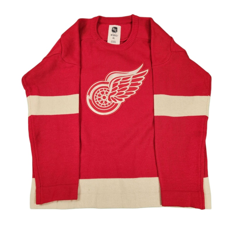 1/1 Terry SAWCHUK Signed & Painted Detroit Red Wings Vintage Wool Jersey