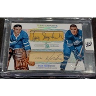 1/1 TERRY SAWCHUK & TIM HORTON Toronto Maple Leafs Dual AUTO CARD