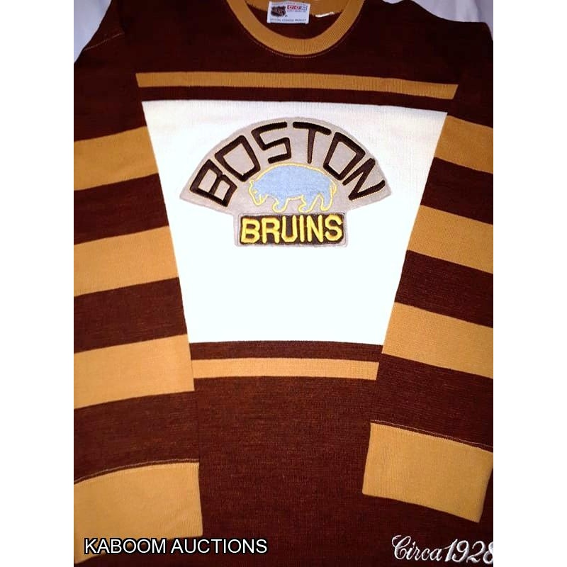 Eddie Shore (deceased 1985) Signed & Hand Painted Custom 1/1 Boston Bruins Vintage Wool Jersey