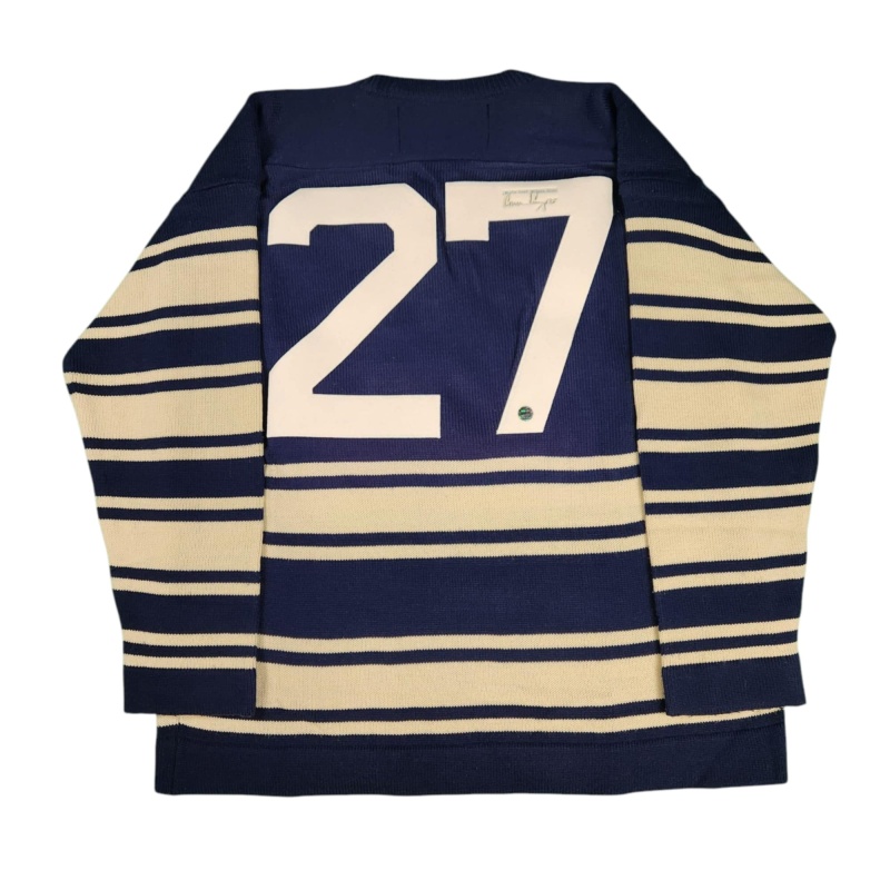 ULTRA RARE Conn SMYTHE Signed Toronto Maple Leafs Vintage Wool Jersey