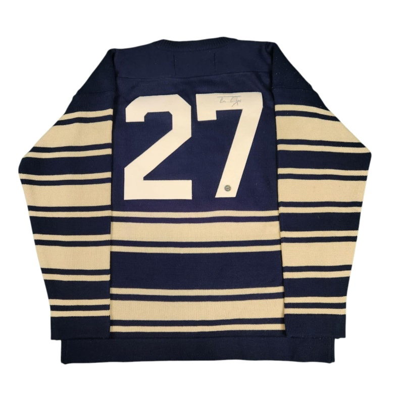 ULTRA RARE Conn SMYTHE Signed Toronto Maple Leafs Vintage Wool Jersey