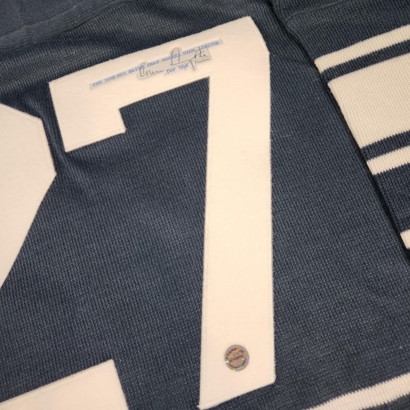 ULTRA RARE Conn SMYTHE Signed Toronto Maple Leafs Vintage Wool Jersey