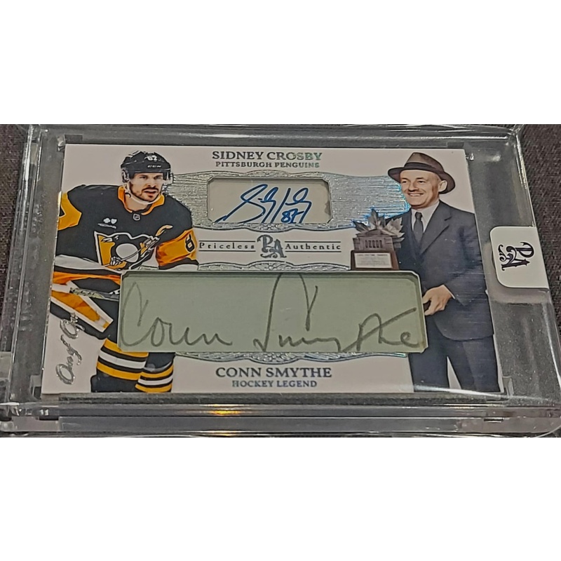 1/1 SIDNEY CROSBY & CONN SMYTHE Pittsburgh Penguins DUAL AUTO Card