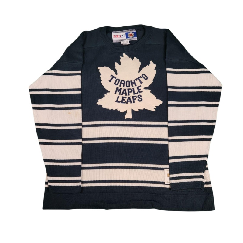 ULTRA RARE Conn SMYTHE Signed Toronto Maple Leafs Vintage Wool Jersey
