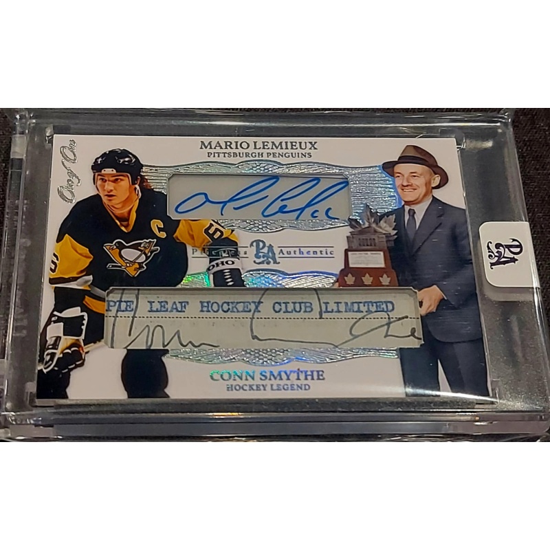 1/1 MARIO LEMIEUX & CONN SMYTHE Pittsburgh Penguins DUAL AUTO Card