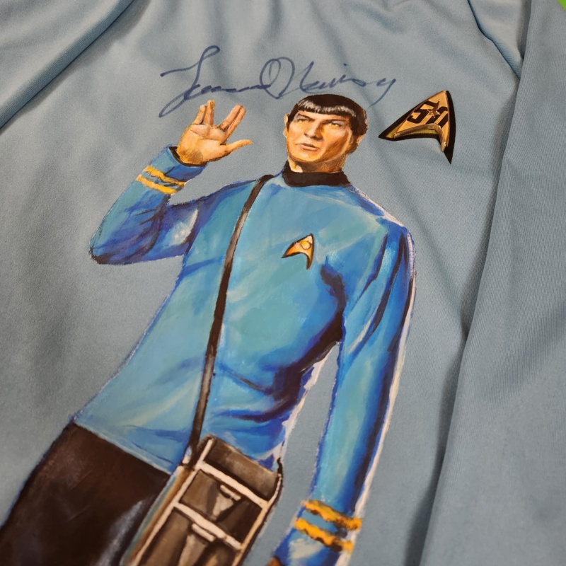 1/1 Leonard NIMOY Signed & Hand Painted Star Trek "SPOCK" Officer Uniform