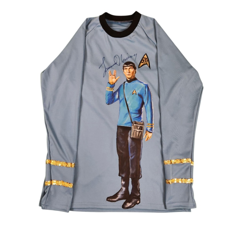 1/1 Leonard NIMOY Signed & Hand Painted Star Trek "SPOCK" Officer Uniform