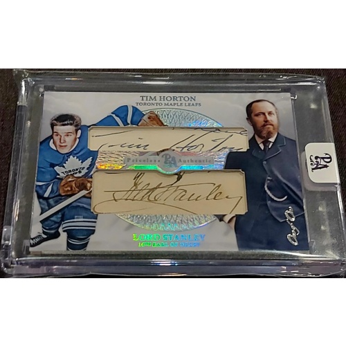 1/1 TIM HORTON & LORD STANLEY Toronto Maple Leafs DUAL AUTO Card