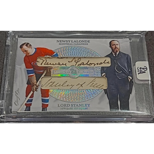 1/1 NEWSY LALONDE & LORD STANLEY Montreal Canadiens DUAL AUTO Card