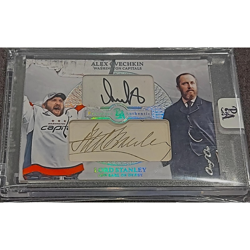 1/1 ALEX OVECHKIN & LORD STANLEY Washington Capitals DUAL AUTO Card