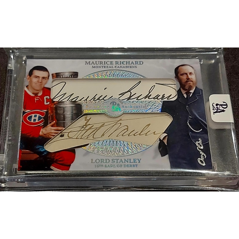 1/1 MAURICE RICHARD & LORD STANLEY Montreal Canadiens DUAL AUTO Card