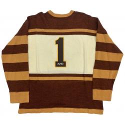 Tiny Cecil Thompson (deceased 1981) Signed Boston Bruins Vintage Wool 1928 Rookie Model Jersey