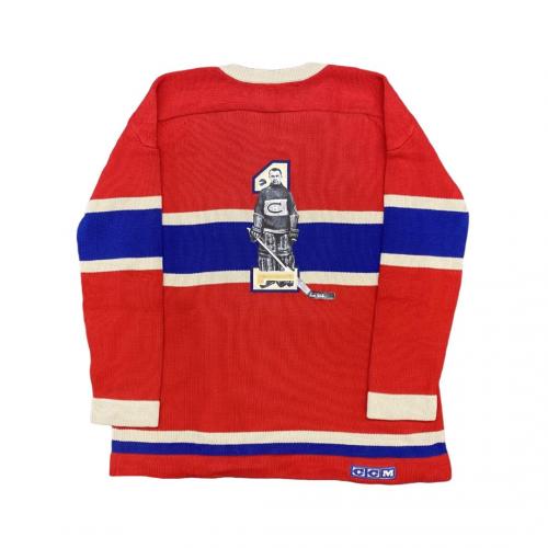 George Hainsworth (deceased 1950) Signed & Hand Painted Custom 1/1 Montreal Canadiens Vintage Wool Jersey
